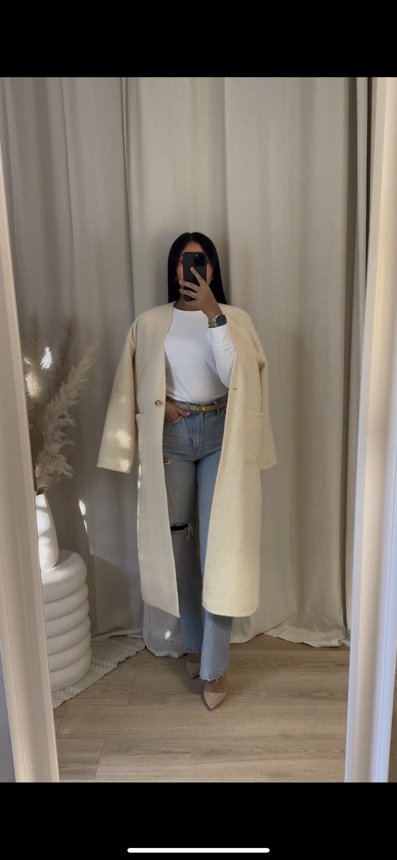 Manteau Agathe Blanc cassé