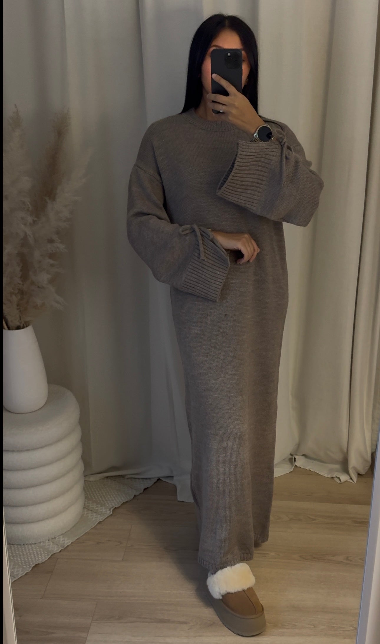 Robe laine Taupe